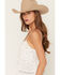 Image #2 - Cleo + Wolf Women's Floral Print Tie-Front Sleeveless Ruffle Cami, Ivory, hi-res