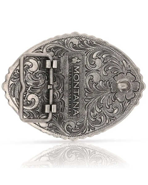 Montana Silversmiths Women's Pain Is Temporary Bull Riding Buckle, Silver, hi-res