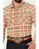 Pendleton Men's Wyatt Plaid Print Long Sleeve Snap Western Flannel Shirt, Tan, hi-res