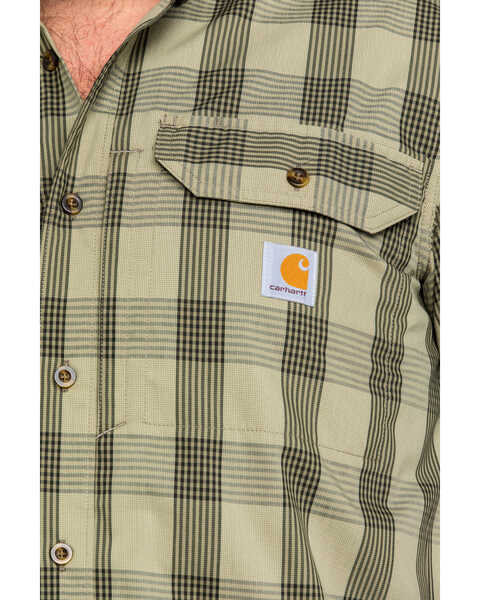 Image #3 - Carhartt Men's Rugged Flex Rigby Short Sleeve Plaid Print Work Shirt , , hi-res