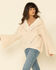 POL Women's Chenille Oversized Sleeve V-Neck Sweater , Ivory, hi-res