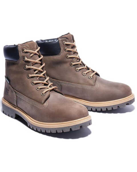 Timberland Women's 6" Waterproof Insulated 200g Work Boots - Round Toe, Brown, hi-res