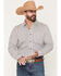 Image #1 - Gibson Trading Co Men's Exit 8 Floral Stripe Print Long Sleeve Button-Down Western Shirt, Ivory, hi-res
