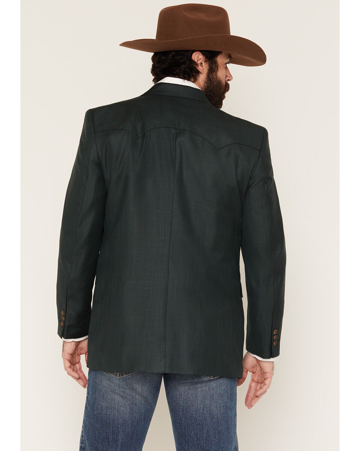 Image #4 - Circle S Men's Lubbock Print Button-Down Sportcoat, Dark Green, hi-res