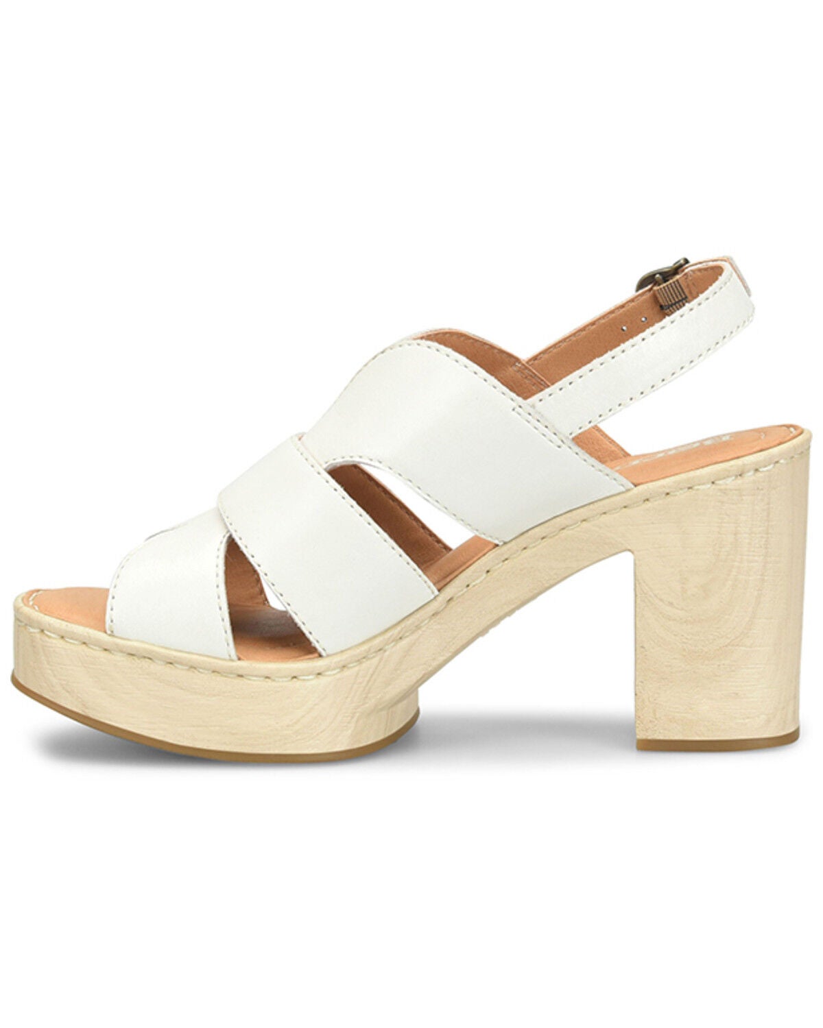 Image #3 - Born Women's Nassu Platform Sandals, White, hi-res