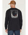 Image #2 - Carhartt Men's FR Loose Fit Long Sleeve Lightweight Diamond Plate Graphic Work T-Shirt, Black, hi-res