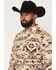 Image #2 - RANK 45&reg; Men's Fire Signal Southwestern Long Sleeve Button-Down Stretch Western Shirt, Tan, hi-res