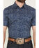 Image #3 - Cody James Men's Vanguard Floral Print Short Sleeve Button-Down Stretch Western Shirt, Navy, hi-res