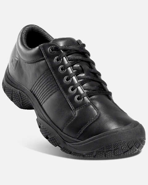 Image #1 - Keen Men's PTC Oxford Work Shoes - Round Toe, Black, hi-res