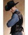 Image #2 - Roper Men's Suede Leather Vest, Black, hi-res