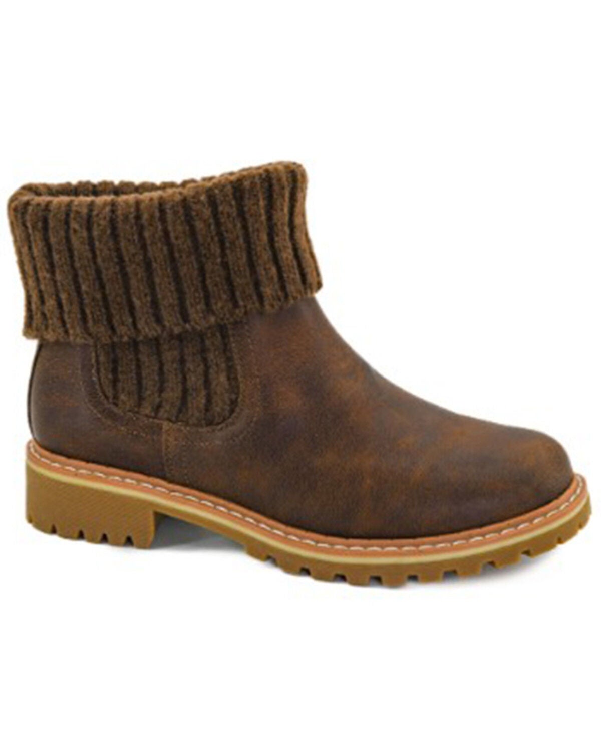 Corkys Women's Quiver Cuffed Booties - Round Toe, Brown, hi-res