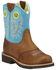 Image #1 - Ariat Fatbaby Girls' Blue Cowgirl Boots - Round Toe, , hi-res
