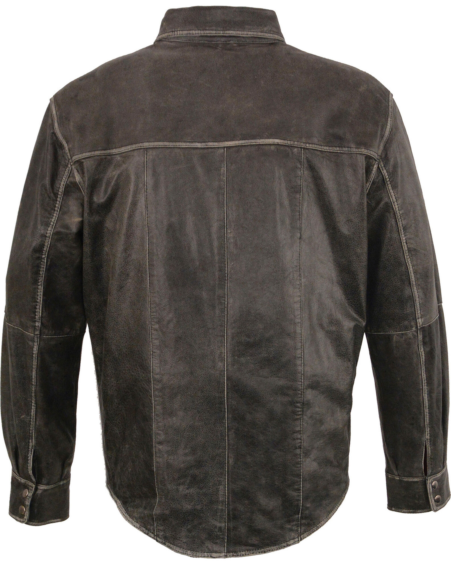 Milwaukee Leather Men's Lightweight Leather Shirt