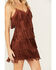 Image #3 - Idyllwind Women's Brixworth Fringe Festival Mini Dress, Mahogany, hi-res