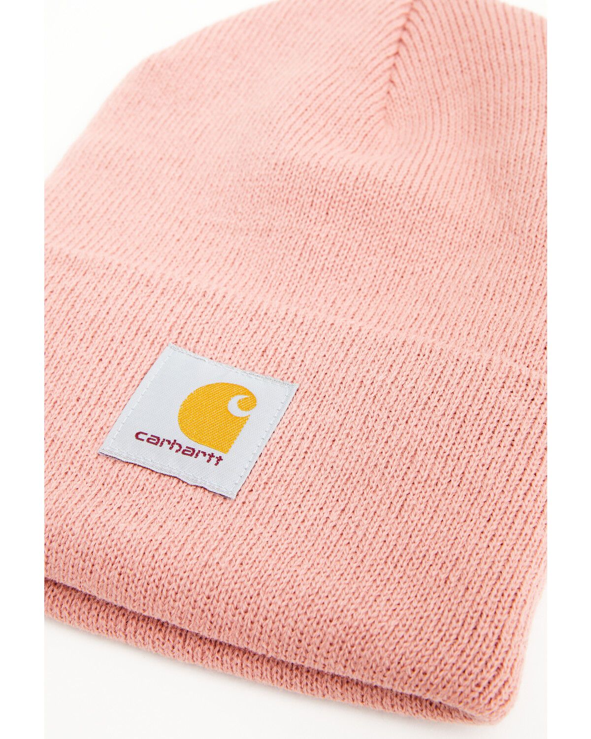 Image #2 - Carhartt Women's Knit Cuffed Logo Beanie, Rose, hi-res