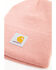 Image #2 - Carhartt Women's Knit Cuffed Logo Beanie, Rose, hi-res
