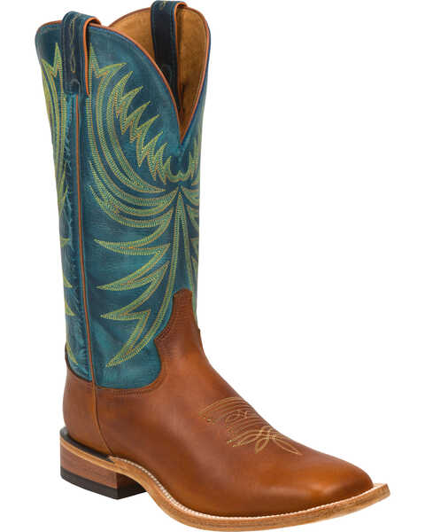 Image #1 - Tony Lama Suntan Rebel Americana Cowboy Boots -  Wide Square Toe , , hi-res