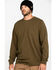 Image #1 - Hawx Men's Olive Pocket Long Sleeve Work T-Shirt - Big, Olive, hi-res