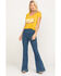 Image #6 - Rock & Roll Denim Women's V-Neck Punchy Graphic Tee, Dark Yellow, hi-res