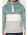 Image #3 - Wanakome Men's Colorblock Rivera Hooded Pullover Sweatshirt , Sage/brown, hi-res