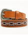 Image #1 - Cody James Men's Chesny Cross-Stitched Western Belt - Big, Brown, hi-res