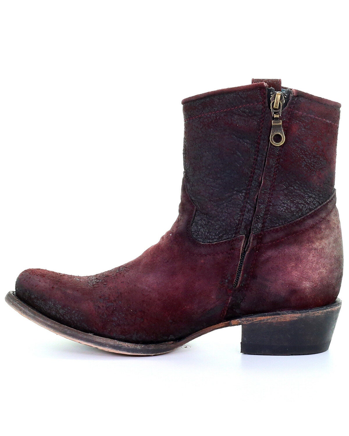 wine red booties