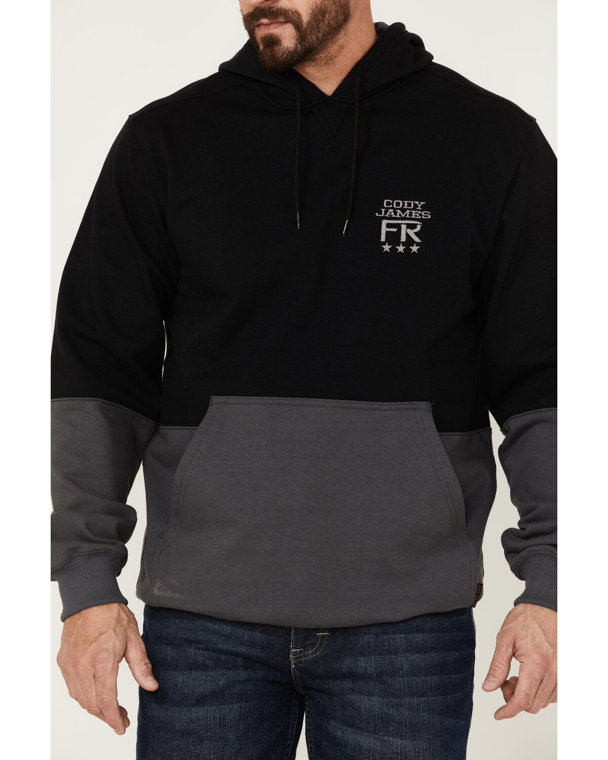 Image #3 - Cody James Men's FR Fleece Solid Hooded Work Sweatshirt, Black, hi-res
