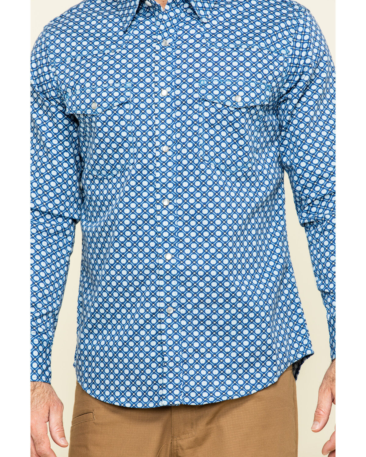 Image #4 - Rock & Roll Denim Men's FR Printed Medallion Twill Long Sleeve Work Shirt - Big , , hi-res