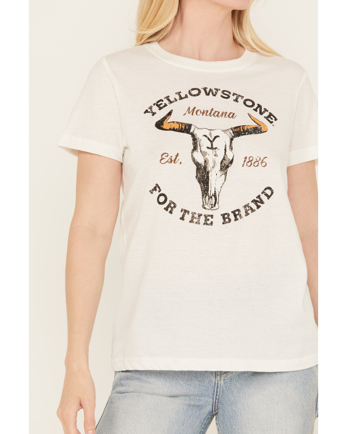 Image #3 - Paramount Network's Yellowstone Women's Dutton Ranch Short Sleeve Graphic Tee, Ivory, hi-res