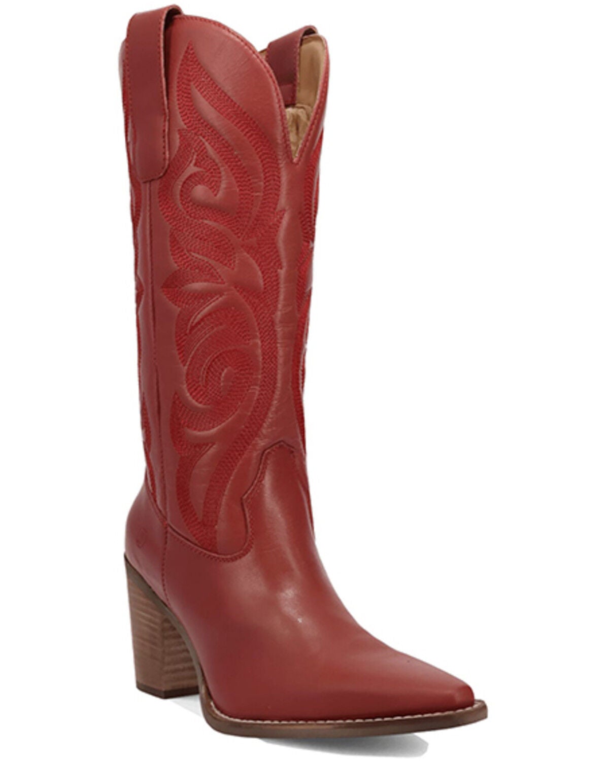 Dingo Women's Hensley Tall Western Boots - Round Toe, Red, hi-res