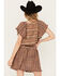 Image #4 - Shyanne Women's Smocked Waist Printed Mini Dress, Medium Brown, hi-res