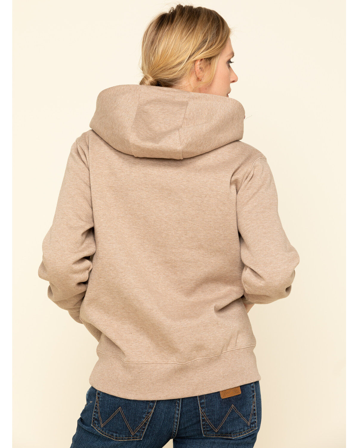 Image #2 - Ariat Women's Dark Oatmeal Heather Rebar Skill Set Zip Hooded Pullover, , hi-res
