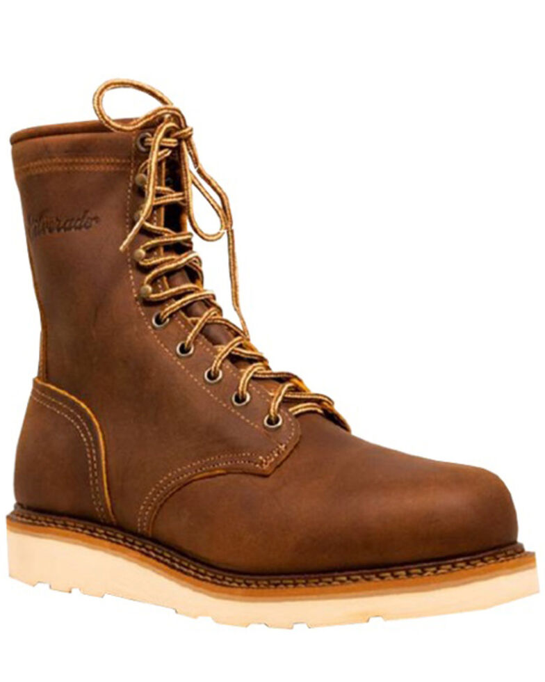 Silverado Men's American Tanned Work Boots - Steel Toe, Tan, hi-res