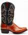 Dan Post Men's Eel Exotic Western Boots - Square Toe , Brown, hi-res