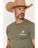 Image #3 - Ariat Men's Boot Barn Exclusive Logo Short Sleeve Graphic T-Shirt, Olive, hi-res
