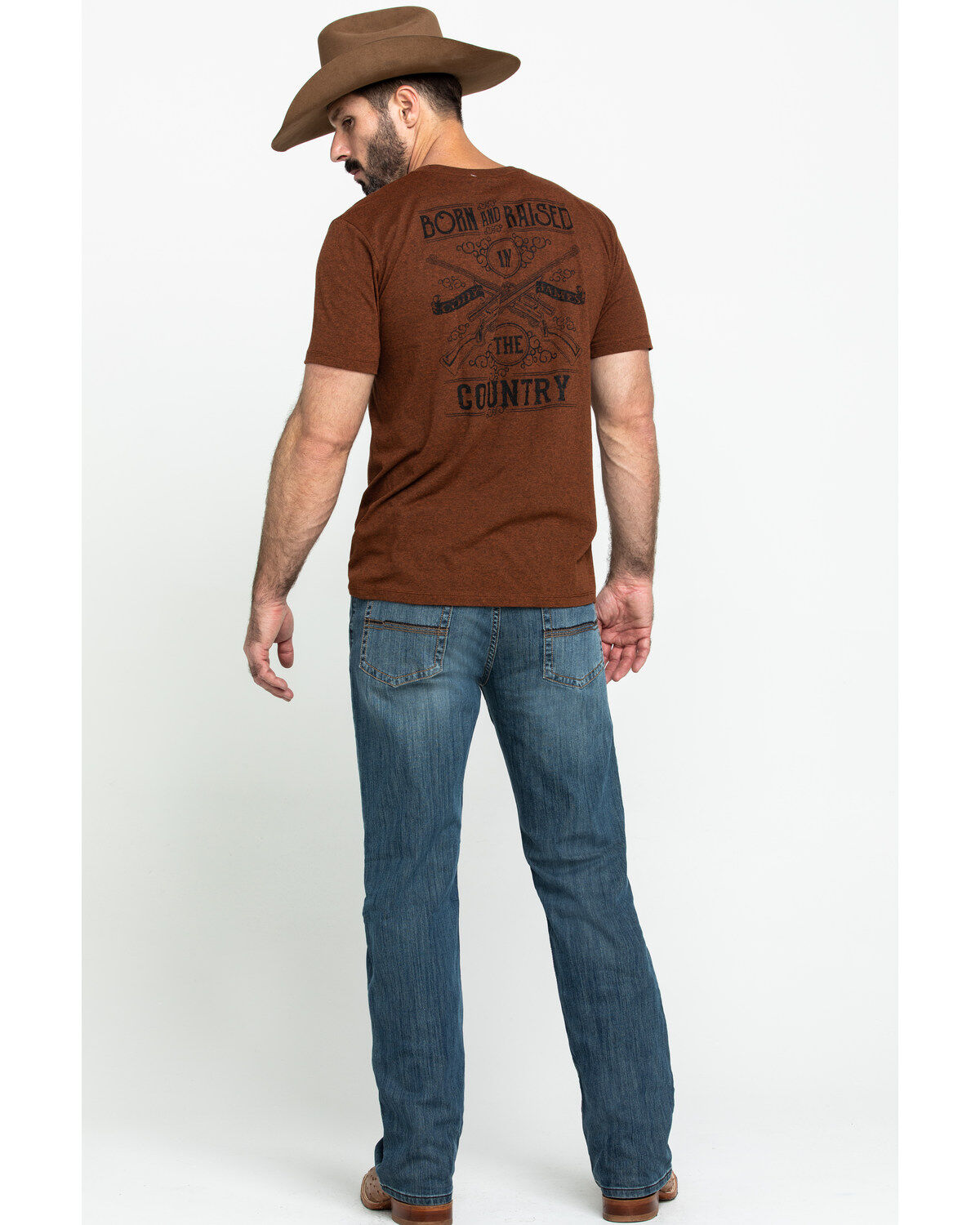 Image #5 - Cody James Men's Bozeman Wash Wyatt Slim Bootcut Stretch Denim Jeans, Indigo, hi-res