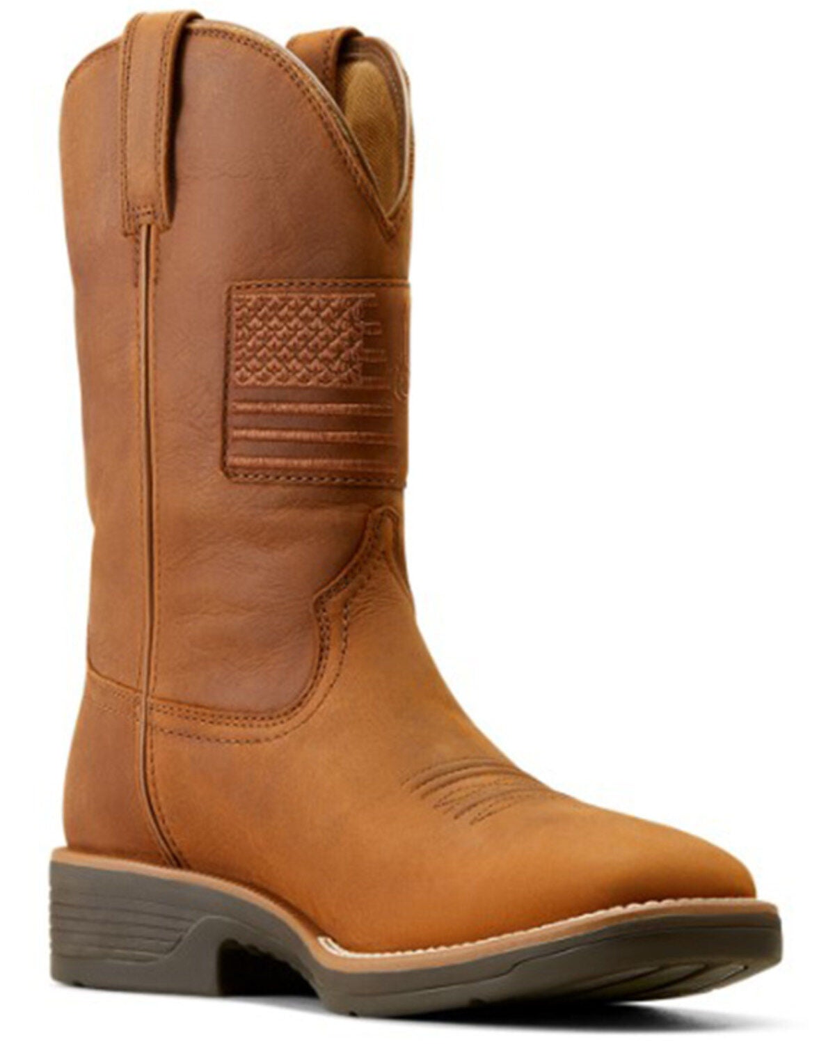 Ariat Men's Ridgeback Country Waterproof Performance Western Boots - Broad Square Toe, Brown, hi-res