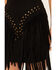 Image #2 - Vocal Women's Studded Fringe Skirt, Black, hi-res