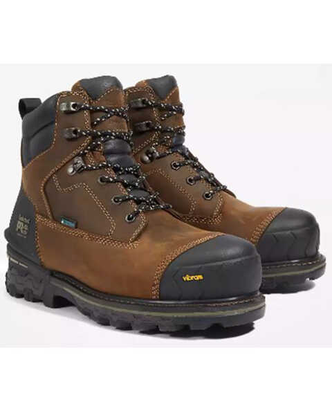 Timberland Pro Men's 6" Boondock HD Waterproof Work Boots - Composite Toe , Brown, hi-res