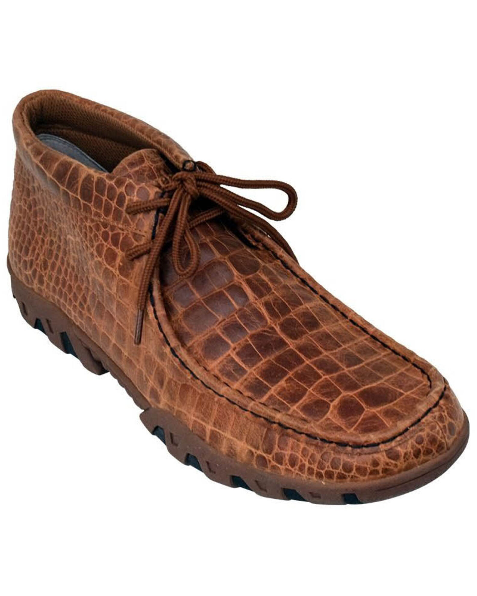 Ferrini Men s Genuine Crocodile Print Shoes Moc Toe Boot Barn