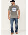 Flag & Anthem Men's Great Outdoors Graphic T-Shirt , Heather Grey, hi-res