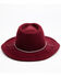 Image #3 - Shyanne Women's Burgundy Sienna Wool Felt Western Hat , Black, hi-res