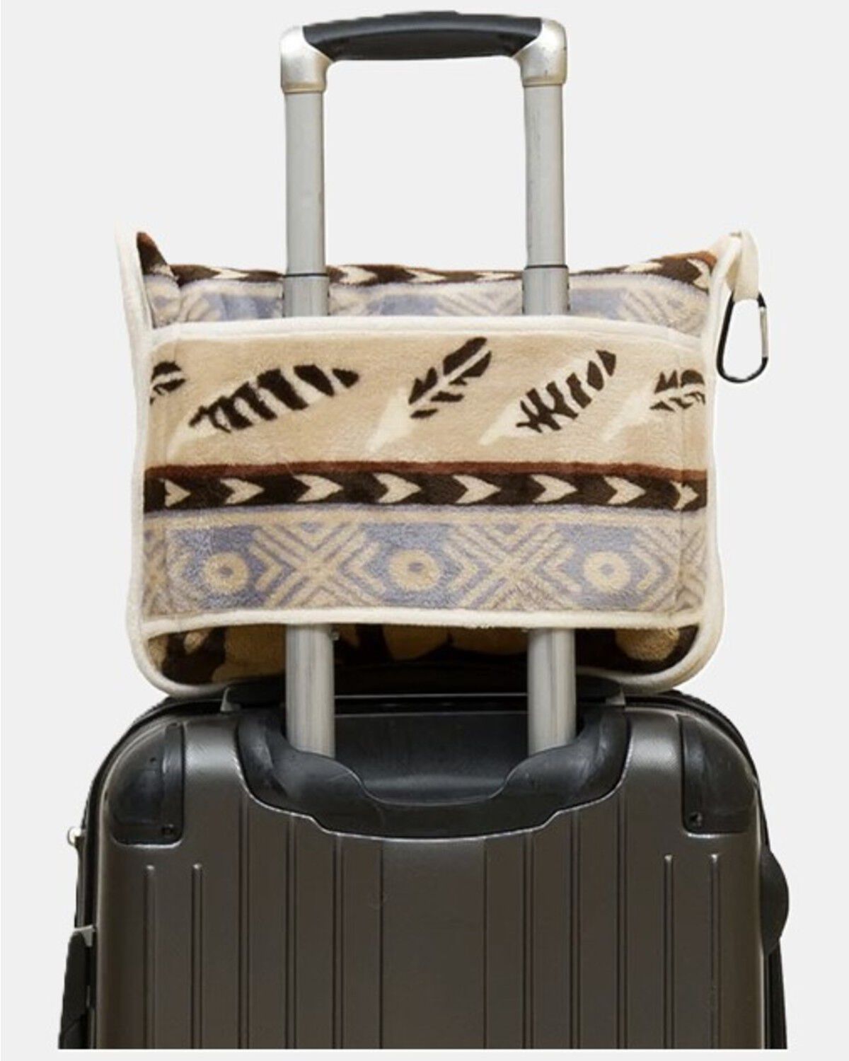 Image #3 - Carstens Home Buffalo Stripe Travel Blanket, Blue, hi-res