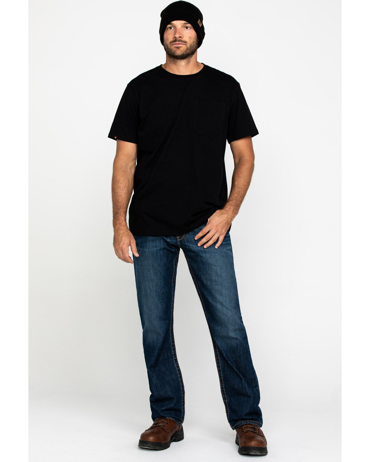 Image #6 - Ariat Men's FR M4 Jett Duralight Low Stretch Boot Work Jeans, Indigo, hi-res