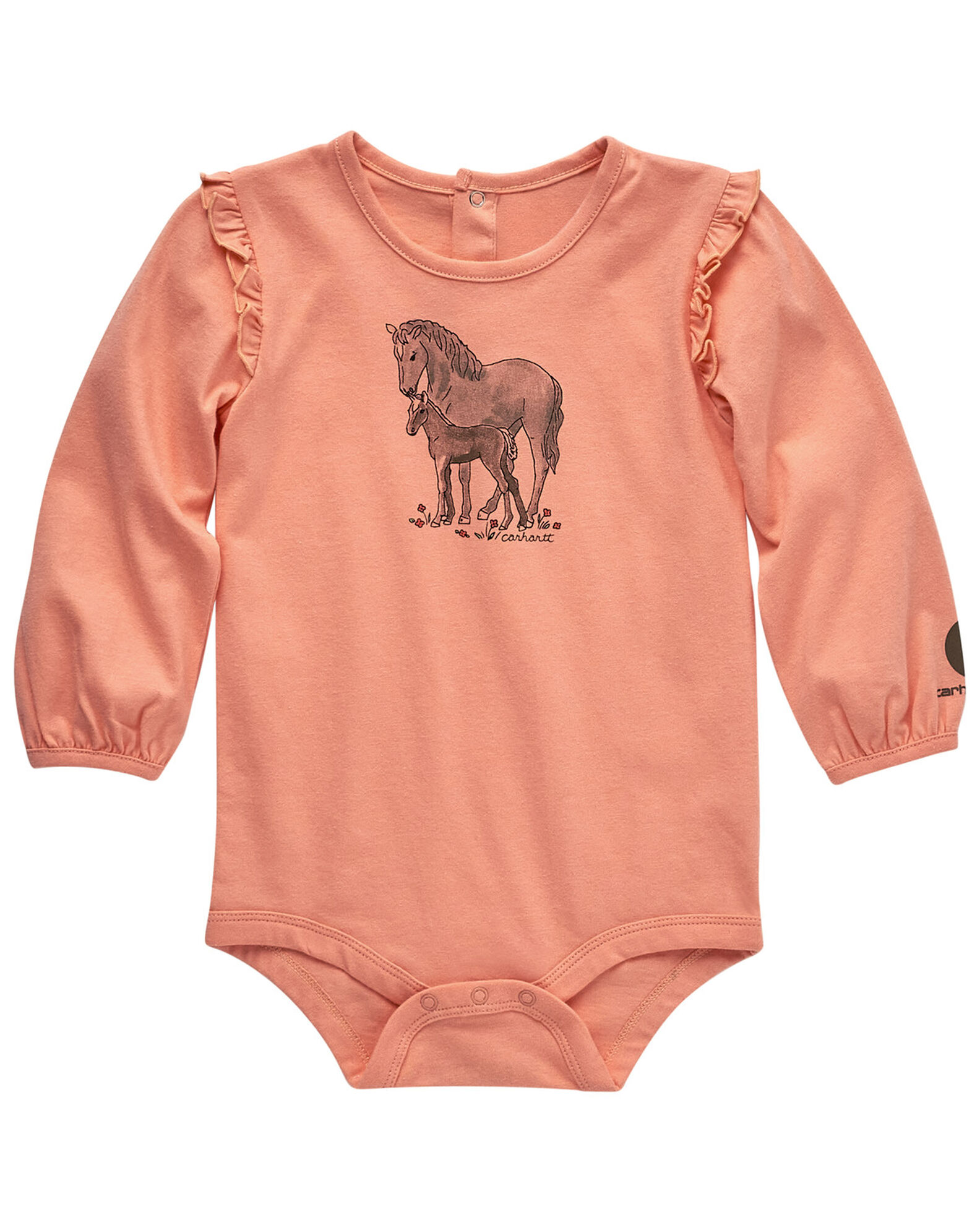Carhartt Infant Girls Horses Long Sleeve Onesie Boot Barn