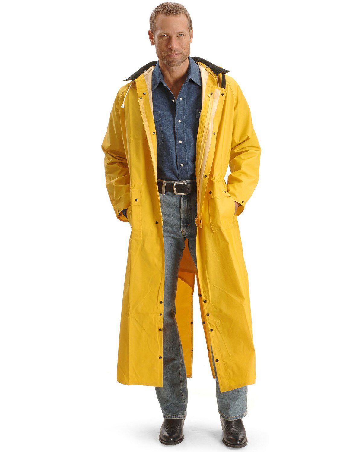 women's yellow slicker raincoat