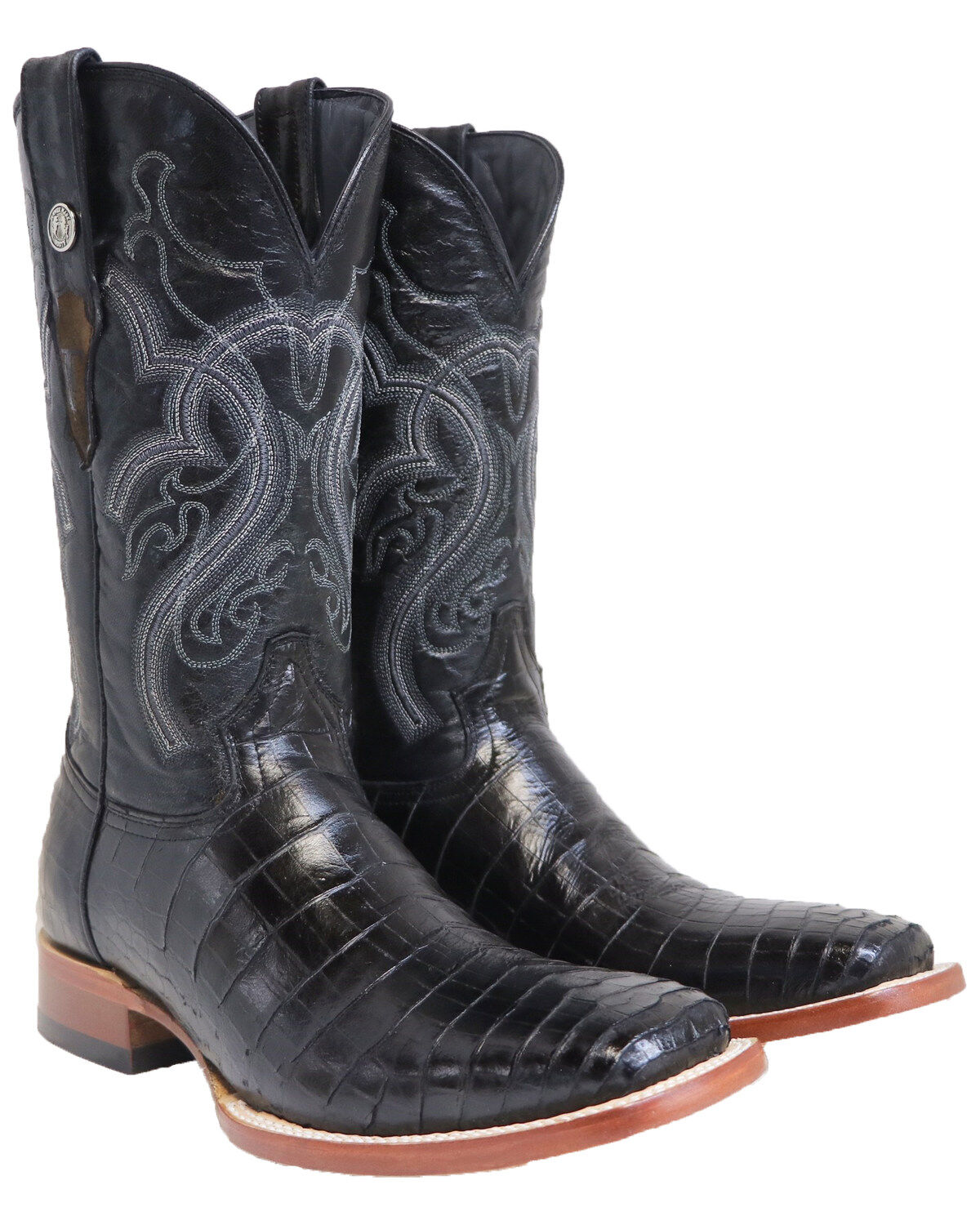 Black gator boots