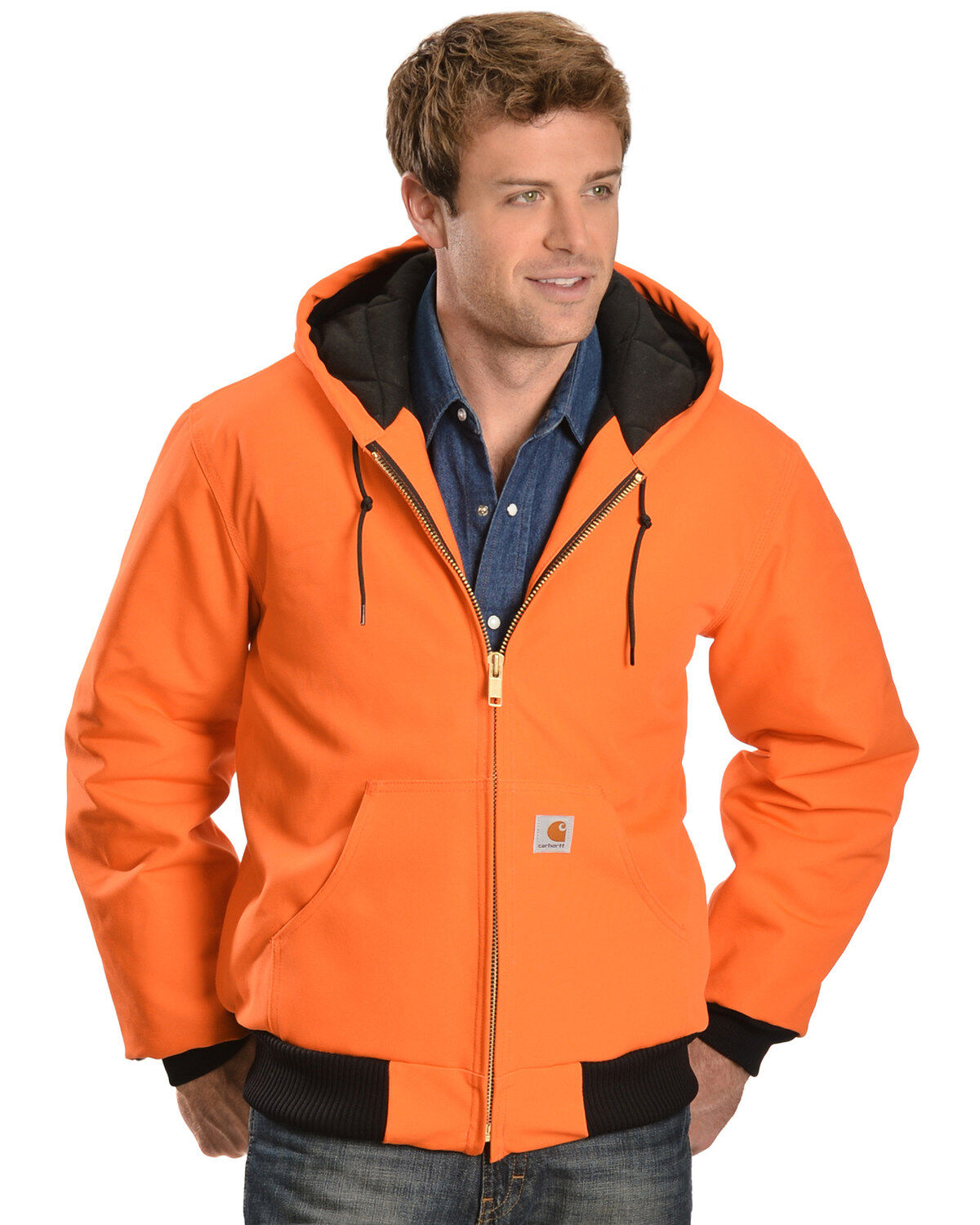 USA製 carhartt active jacket blaze orange Vintage Carhartt Hooded Active Jacket Faded Orange XXL Boxy Fit