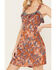 Image #3 - Angie Women's Ruffle Sleeve Tank Mini Dress, Rust Copper, hi-res