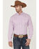 Resistol Men's Branferd Long Sleeve Button Down Western Shirt , Purple, hi-res